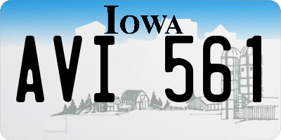 IA license plate AVI561