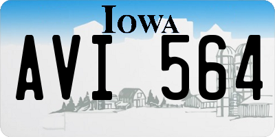 IA license plate AVI564