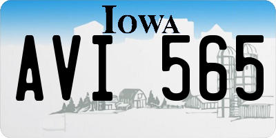 IA license plate AVI565