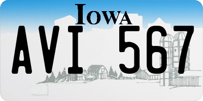 IA license plate AVI567