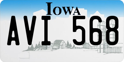 IA license plate AVI568