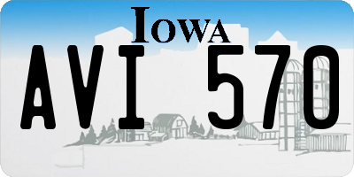 IA license plate AVI570