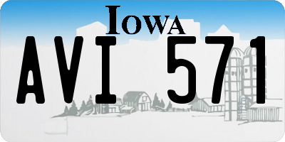 IA license plate AVI571