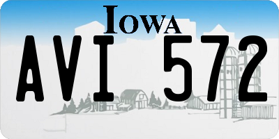 IA license plate AVI572
