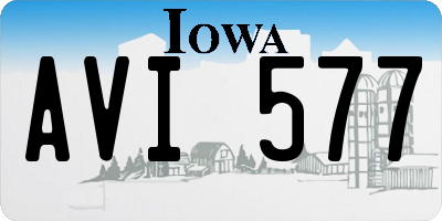 IA license plate AVI577