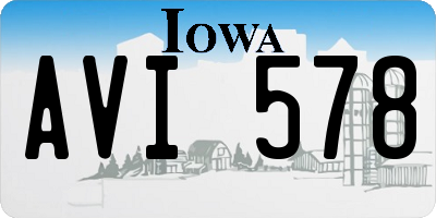 IA license plate AVI578