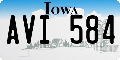 IA license plate AVI584