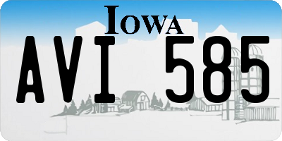 IA license plate AVI585