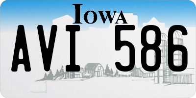 IA license plate AVI586