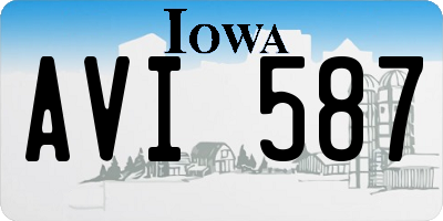 IA license plate AVI587