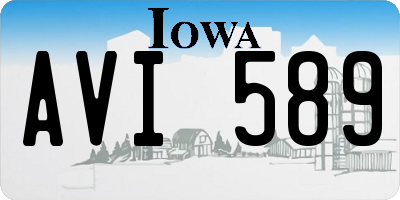 IA license plate AVI589