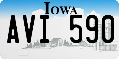 IA license plate AVI590