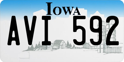 IA license plate AVI592