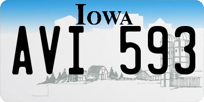 IA license plate AVI593