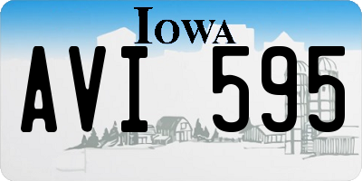 IA license plate AVI595