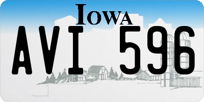 IA license plate AVI596