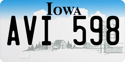 IA license plate AVI598