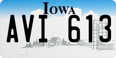 IA license plate AVI613