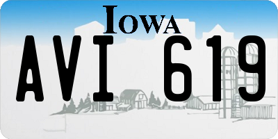 IA license plate AVI619