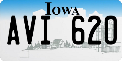 IA license plate AVI620