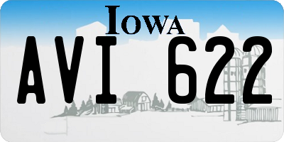 IA license plate AVI622