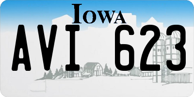 IA license plate AVI623