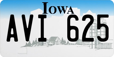 IA license plate AVI625