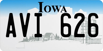 IA license plate AVI626