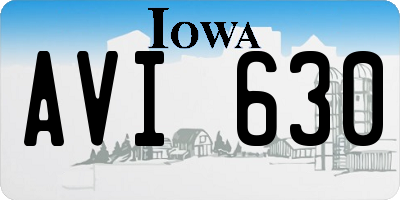 IA license plate AVI630