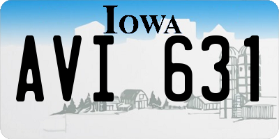 IA license plate AVI631