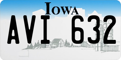 IA license plate AVI632
