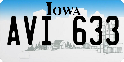 IA license plate AVI633