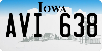 IA license plate AVI638