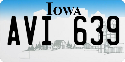 IA license plate AVI639
