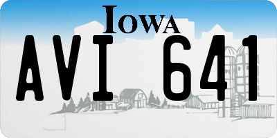 IA license plate AVI641