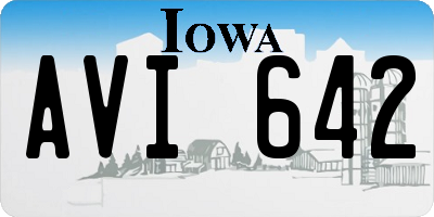 IA license plate AVI642
