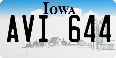 IA license plate AVI644