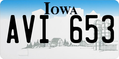 IA license plate AVI653