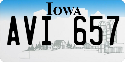 IA license plate AVI657