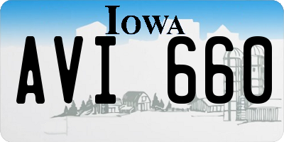 IA license plate AVI660