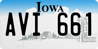 IA license plate AVI661
