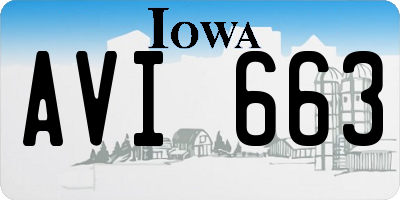 IA license plate AVI663