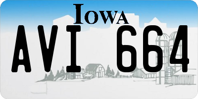 IA license plate AVI664
