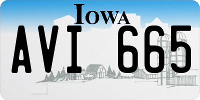 IA license plate AVI665