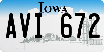 IA license plate AVI672
