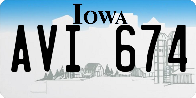 IA license plate AVI674