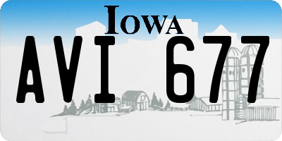 IA license plate AVI677