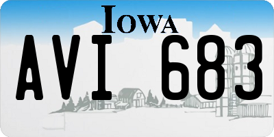 IA license plate AVI683