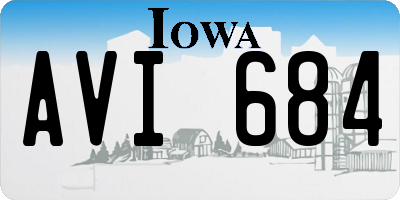 IA license plate AVI684