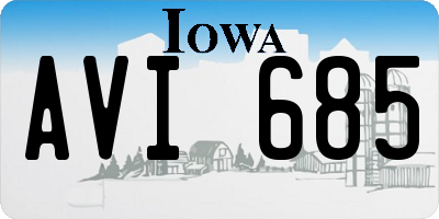 IA license plate AVI685